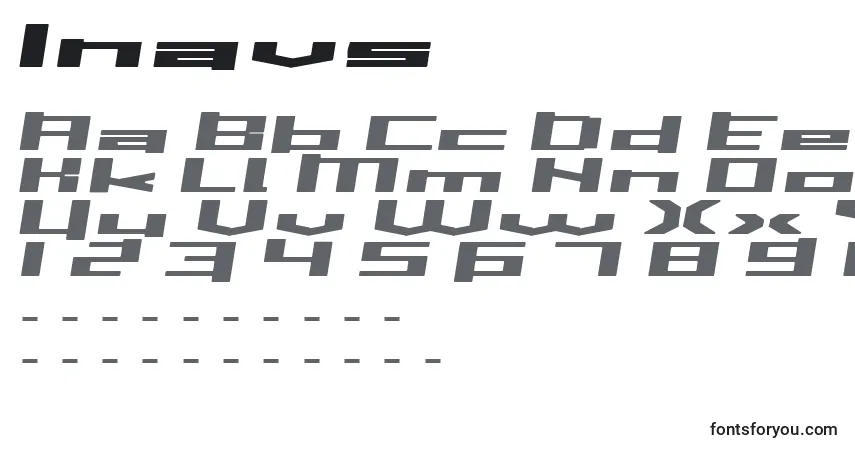 Шрифт Inavs – алфавит, цифры, специальные символы