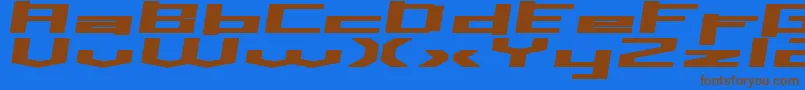 Inavs Font – Brown Fonts on Blue Background