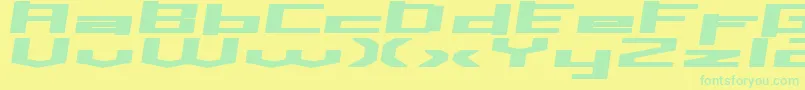 Inavs Font – Green Fonts on Yellow Background