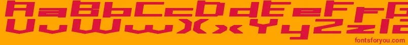 Inavs Font – Red Fonts on Orange Background