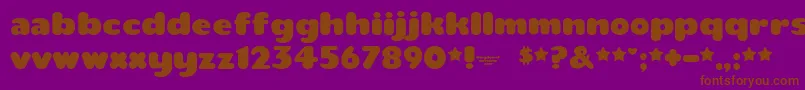 Teaspoon Font – Brown Fonts on Purple Background