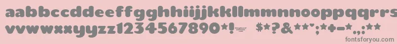 Teaspoon Font – Gray Fonts on Pink Background