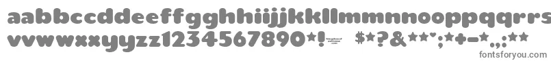 Teaspoon-fontti – harmaat kirjasimet valkoisella taustalla