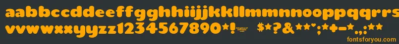 Teaspoon Font – Orange Fonts on Black Background