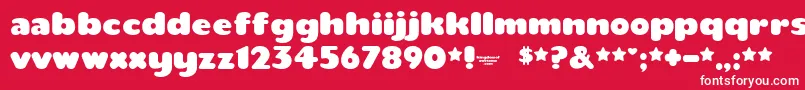 Teaspoon Font – White Fonts on Red Background