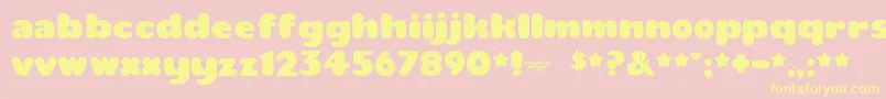 Teaspoon Font – Yellow Fonts on Pink Background