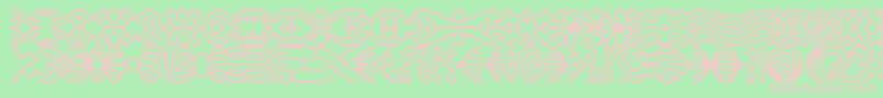 LineDingsBrk Font – Pink Fonts on Green Background