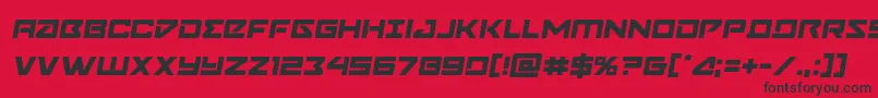 Navycadetsemital Font – Black Fonts on Red Background