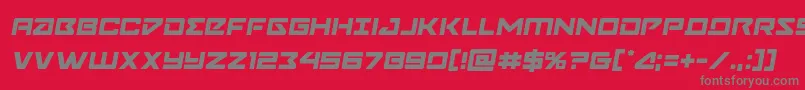 Navycadetsemital Font – Gray Fonts on Red Background