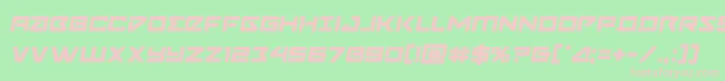 フォントNavycadetsemital – 緑の背景にピンクのフォント