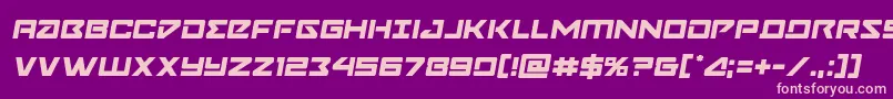 Navycadetsemital Font – Pink Fonts on Purple Background