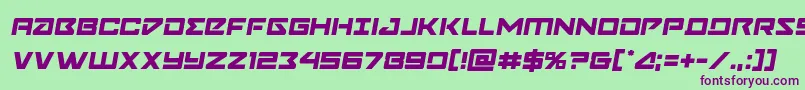 Navycadetsemital Font – Purple Fonts on Green Background