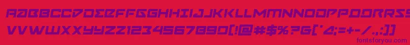 Navycadetsemital Font – Purple Fonts on Red Background
