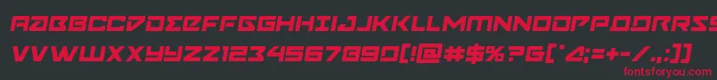 Navycadetsemital Font – Red Fonts on Black Background