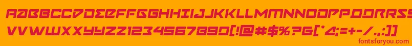 Navycadetsemital Font – Red Fonts on Orange Background