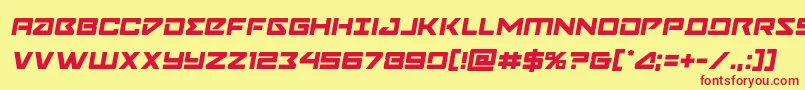 Шрифт Navycadetsemital – красные шрифты на жёлтом фоне