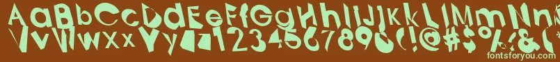 Analytik Font – Green Fonts on Brown Background