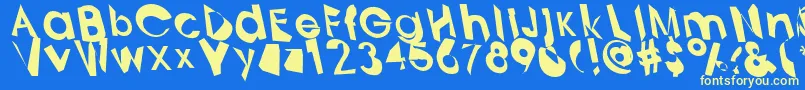 Analytik Font – Yellow Fonts on Blue Background