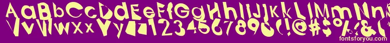 Analytik Font – Yellow Fonts on Purple Background