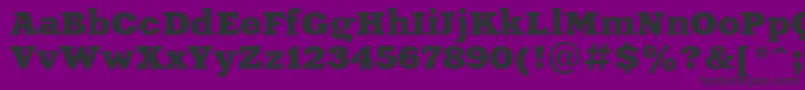 Xne2-fontti – mustat fontit violetilla taustalla