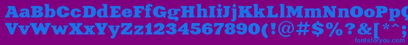 Xne2 Font – Blue Fonts on Purple Background