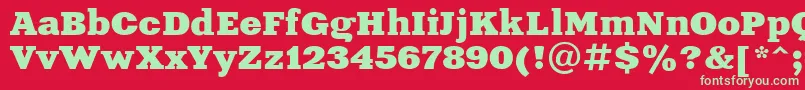Xne2 Font – Green Fonts on Red Background