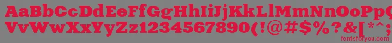 Xne2 Font – Red Fonts on Gray Background