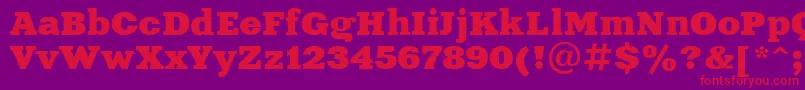 Xne2 Font – Red Fonts on Purple Background