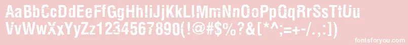 KeetanoKatana-fontti – valkoiset fontit vaaleanpunaisella taustalla