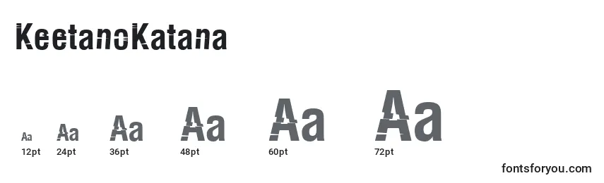 Размеры шрифта KeetanoKatana