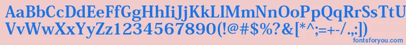 HeiseiminstdW9 Font – Blue Fonts on Pink Background