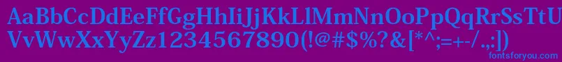 フォントHeiseiminstdW9 – 紫色の背景に青い文字