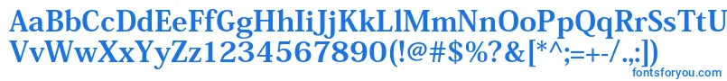 フォントHeiseiminstdW9 – 白い背景に青い文字