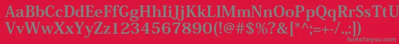 HeiseiminstdW9 Font – Gray Fonts on Red Background