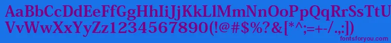 HeiseiminstdW9 Font – Purple Fonts on Blue Background