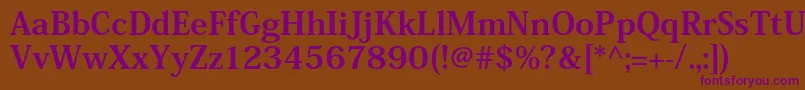 HeiseiminstdW9 Font – Purple Fonts on Brown Background