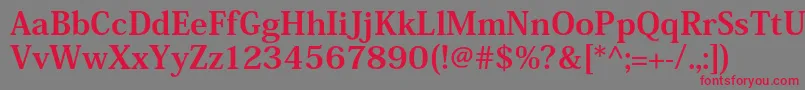 HeiseiminstdW9 Font – Red Fonts on Gray Background