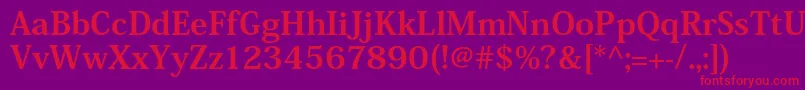 HeiseiminstdW9 Font – Red Fonts on Purple Background
