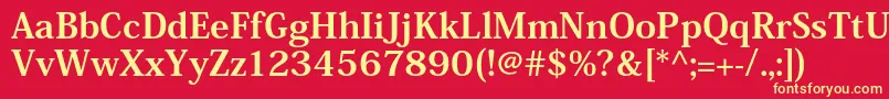 HeiseiminstdW9 Font – Yellow Fonts on Red Background
