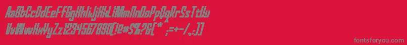 RedWorldBoldItalic Font – Gray Fonts on Red Background