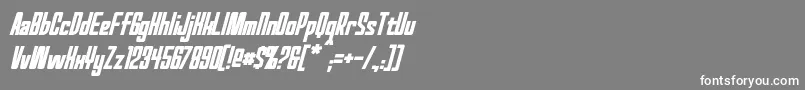 RedWorldBoldItalic Font – White Fonts on Gray Background