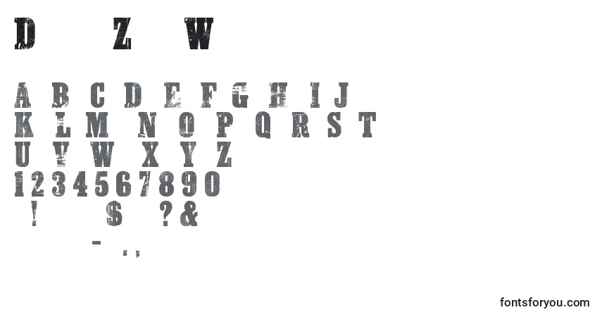 DangerZoneWarning Font – alphabet, numbers, special characters