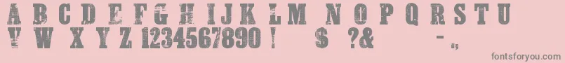 DangerZoneWarning Font – Gray Fonts on Pink Background