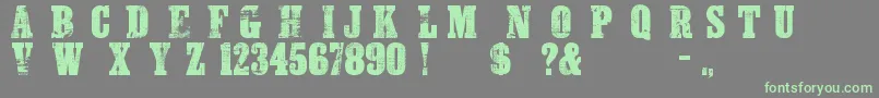 DangerZoneWarning Font – Green Fonts on Gray Background