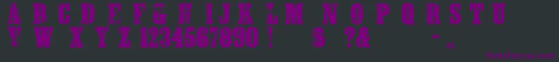 Fonte DangerZoneWarning – fontes roxas em um fundo preto