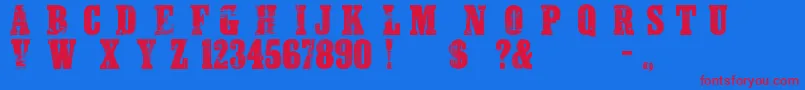 DangerZoneWarning Font – Red Fonts on Blue Background