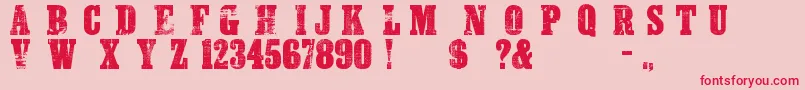 DangerZoneWarning Font – Red Fonts on Pink Background