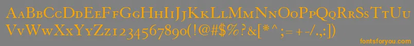 GranjonSmallCapsOldStyleFigures Font – Orange Fonts on Gray Background