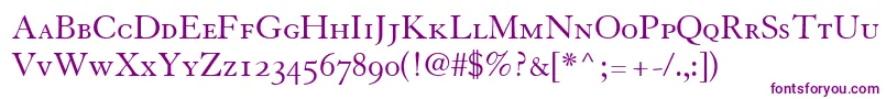 GranjonSmallCapsOldStyleFigures-Schriftart – Violette Schriften