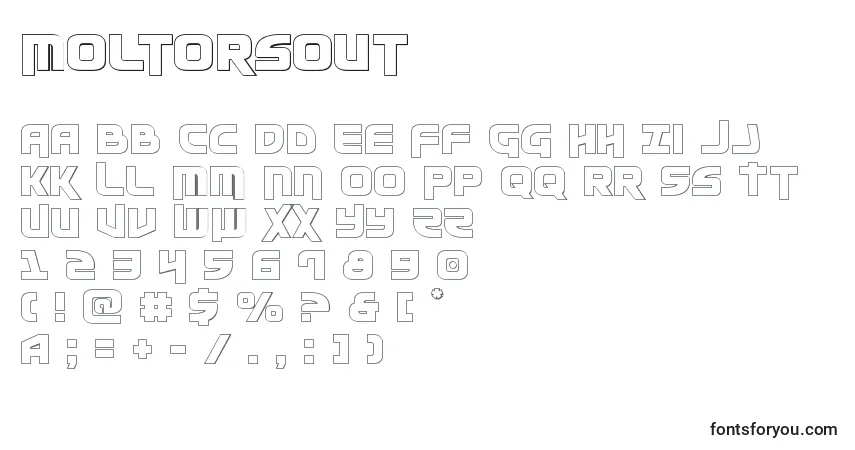 Moltorsoutフォント–アルファベット、数字、特殊文字